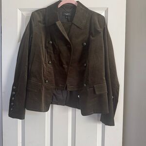 Talbots Green Suede Jacket Size 10